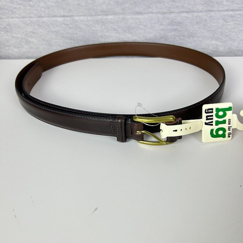 NWT Big Guy Brown 9098‎ Handcrafted Buckle Casual Genuine Leather Belt Size 46
